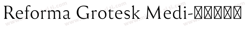 Reforma Grotesk Medi字体转换